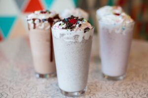 vegan milkshake at Spiral Diner Fort Worth